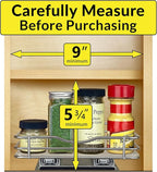 LYNK PROFESSIONAL® Pull Out Spice Organization for Cabinets - 8-3/8 inch Wide – Spice Rack for Inside Cabinets, Slide Out Spi