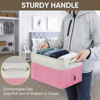 BALEINE 1 Pack Fabric Closet Storage Bins for Shelves, Linen Closet Organizers and Storage, Decorative Baskets for Organizing