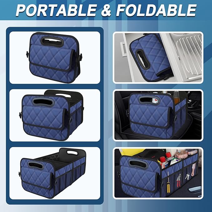 Deosk Car Trunk Organizer for SUV, Car Organizers and Storage with 6 Pocket, Car Accessories for Women/Men 70L Waterproof