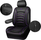 CAR PASS 3D Foam PU Leather Car Seat Covers, Universal Seat Covers Front 2 for Trucks SUV Sedan Automotive Seat Covers Armres