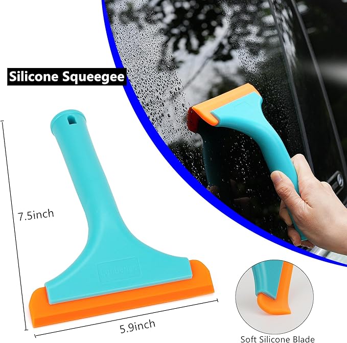 Umaki Window Tint Application Kit, Car Film Tools, Vinyl Wrap Tools with Heat Gun, 4inch Squeegee, Retractable Knife & 10 Blades, 300ml Spray Bottle, Window Squeegee, Edge Trimming Squeegee Kit