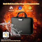 Fireproof Document Box with Lock, Portable Hard-Shell Case Fireproof File Box for Documents, Waterproof Document Box File Org