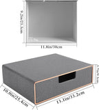 PU Leather Stackable Organizer Drawer,Grey