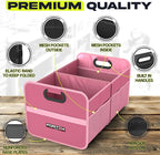 FORTEM Car Trunk Organizer, Collapsible Two Compartment Organizer, Foldable SUV & Truck Storage for Car Accessories for