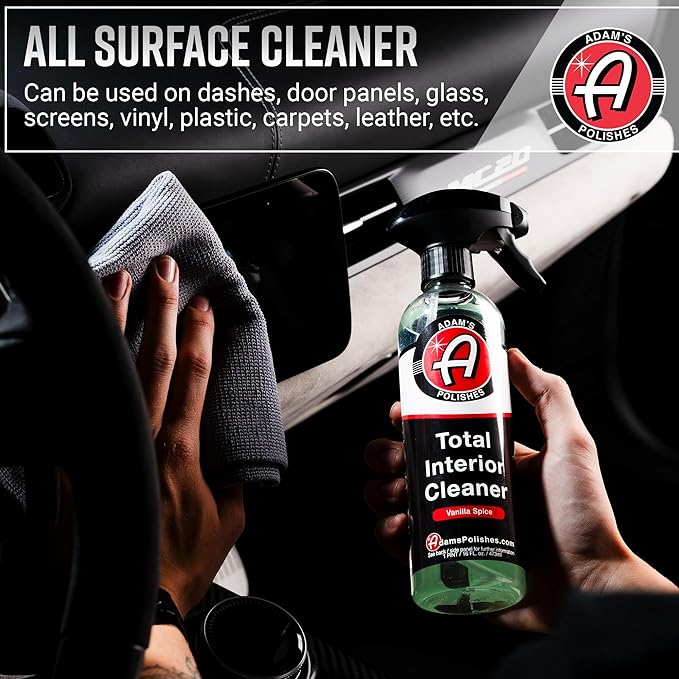 Adam's Polishes Total Interior Cleaner & Protectant, Quick Detailer & SiO2 Protection, Ceramic Infused, Anti-Static, OEM Fini