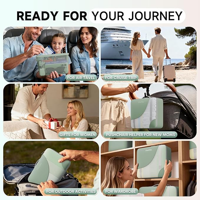 11 Set Packing Cubes for Travel, Gifts for Women Mom Kids, TSA Approved Bags for Makeup, Cosmetic, Toiletry, Suitcase Organiz