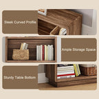 ChooChoo 3-Tier Bookcase, Wooden Bookshelf, Farmhouse Bookshelf with Open Storage, Tall Bookcase for Bedroom and Home Office,