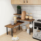Homode Kitchen Countertop Organizer - 3 Tier Corner Shelf, Bathroom Counter Organizer, Spice Rack, Coffee Bar, Over Sink, Rus