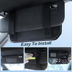 Car Visor Organizer with Zipper Multi-Pockets & Sunglass Holder Molle Car Sun Visor Organizer Universal Fit for Trucks, SUVs, Jeeps & Patrol Vehicles