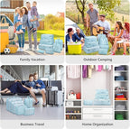 Mossio 9 Set Packing Cubes with Shoe Bag & Electronics Bag - Luggage Organizers Suitcase Travel Accessories