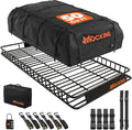 Mockins XXL 90"x50"x6" Heavy Duty Roof Rack Cargo Carrier w/ 50 CuFt Waterproof Rooftop Cargo Bag for Top of Car | All-Weather 250 Lbs Cap Car Top Carrier Roof Basket for SUV RV Van w/Accessories