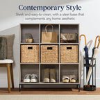 Best Choice Products 9-Cube Bookshelf, 3-Tier Wood Storage Bookcase W/Legs, 11in Shelf Opening, Cube Organizer, Living Room, 
