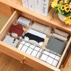 45 Pcs Adjustable Clear Drawer Dividers with Fixed Buckle DIY Plastic Drawer Organizer Box Dividers Back to School Gift for S