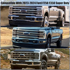 Front License Plate Frame Bracket Compatible with Ford F250 F350 F450 F550 Super Duty 2023 2024 2025 2026, Black No Drill Fro