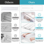 Vtopmart 10 Pack 6" Tall Upgrade Drawer Dividers for Big and Deep Drawer, 12.8"-22.3" Adjustable Expandable Dresser Drawer Or