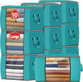 Fab totes 24 Gallons Clothes Storage, Foldable Thick Fabric Blanket Storage Bags, Containers for Organizing Bedroom, Closet, 