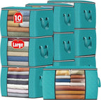 Fab totes 24 Gallons Clothes Storage, Foldable Thick Fabric Blanket Storage Bags, Containers for Organizing Bedroom, Closet, 