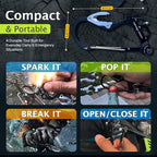 OUTDOOR ELEMENT Fire Escape, Emergency Escape Tool, Seatbelt Cutter, Window Breaker, Multi Tool, Fire Starter, Carabiner, and