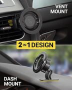Scosche MagicMount Select MagSafe Car Mount for iPhone, Strong Magnetic Phone Holder for Car Magnet Phone Mount with 360° Rotation for Dashboard/Vent Compatible with iPhone 17/16/15/14 Pro Max Android