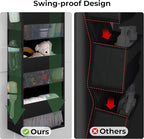 GRANNY SAYS Over the Door Organizer, 4-Shelf Waterproof Behind Door Storage with 6 Pockets and Clear Window, Anti Tilt 35lb L
