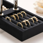 bussdis 2 Tier Bracelet Holder Display - Detachable T Bar Black and Silver Velvet Bracelet Holder, Jewelry Holder Organizer f