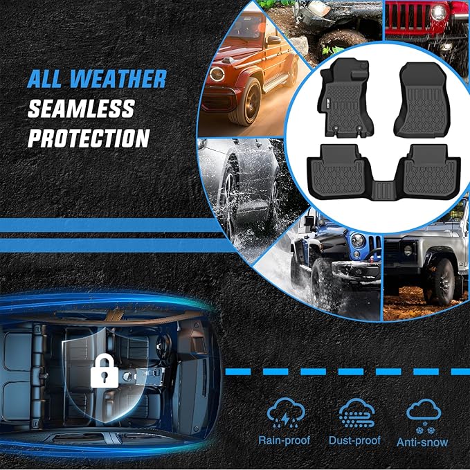 Nilight TPE Floor Mats for Subaru Crosstrek XV Crosstrek 2013 2014 2015 2016 2017, All Weather Custom Fit Heavy Duty Floor Liners