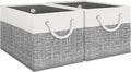 Fab totes Storage Bins [2-Pack], Foldable Storage Baskets for Organizing Toys, Books, Shelves, Closet, Large Storage Box with