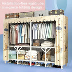 Portable Wardrobe Closet For Hanging Clothes, Installation-free Wardrobe, One-piece Folding Design,closet Organizer System,wa