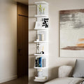 7 Tier Wall Shelf Unit White Floating Shelves for Wall, Decorative Lack Shelf for Storage Curved Edges, Tall Vertical Display