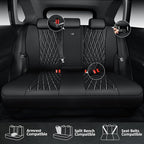 CAR PASS Rav4 Seat Covers Full Set Custom Fit for Toyota RAV4 Tocamo Corolla-Cross 2019-2024, Luxury Nappa Leather Waterproof