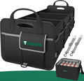 112L Large Capacity Car Trunk Organizer with 20L Insulated Fresh-Keeping Bag, Heavy-Duty 600D Waterproof Oxford Collapsible