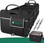 112L Large Capacity Car Trunk Organizer with 20L Insulated Fresh-Keeping Bag, Heavy-Duty 600D Waterproof Oxford Collapsible