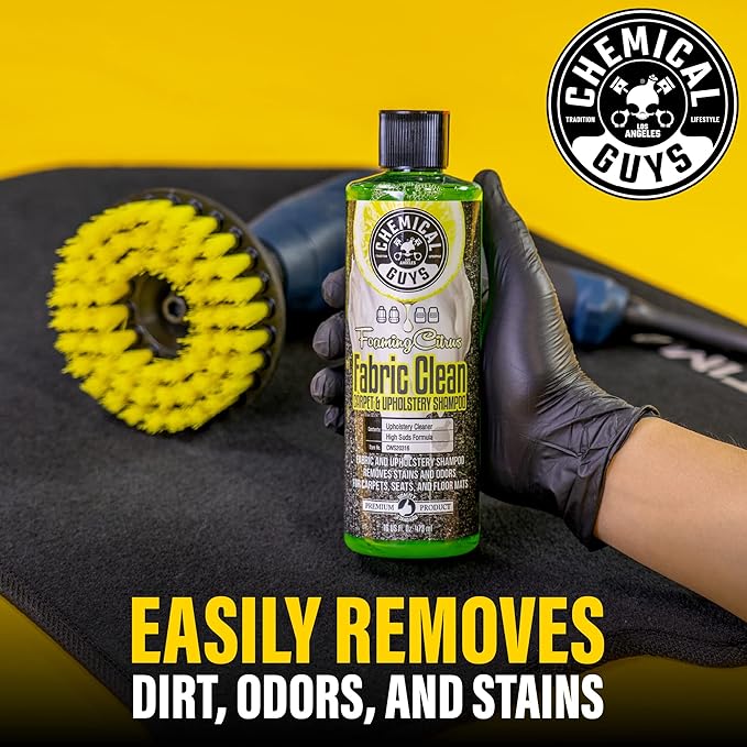 Chemical Guys CWS203 Foaming Citrus Fabric Clean Carpet & Upholstery Cleaner (Car Carpets, Seats & Floor Mats), Safe for Cars