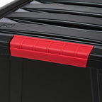 IRIS USA 30 L (32 QT) Plastic Storage Box with Lid and Latches - 4 Pack - BPA-Free, Garage Organizing Solution, Durable Nesta