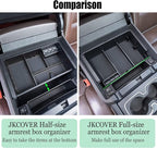 JKCOVER Compatible with Chevy Silverado/GMC Sierra 2014-2018 and Chevy Tahoe Suburban/GMC Yukon 2015-2020 Center Console Organizer Tray Accessories-Full Console w/Bucket Seats ONLY - (Black Trim)