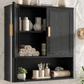 INNOD Bathroom Wall Cabinet, Wall-Mounted Medicine Cabinet with Adjustable Wood Shelf & Doors, Floating Bathroom Cabinet Over