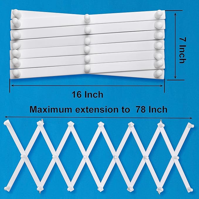 SKOLOO Hat Rack for Wall with 20 Hooks, Solid Wooden, Modern, Expandable Coat Rack Wall Mount for Coats, Hats, Bags, Baseball