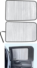 Side Window Rear Seat 2nd Row Sunshade Custom Fit for 2019 2020 2021 2022 2023 2024 2025 2026 GMC Sierra 1500 (Not for HD 2500 3500), SLT, AT4, Denali Pickup 4Dr 4Door Crew Cab (Set of 2)