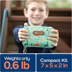 KeepGoing Travel First Aid Kit for Kids – 130 Pc. for Car, Home, Purse, Diaper Bag & Backpack with Latex-Free Bandages - Mini