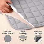 Suninbox Linen Seat Covers for Car, Bottom Car Seat Covers,Universal Driver Seat Cushion,Car Seat Pad[Gray]