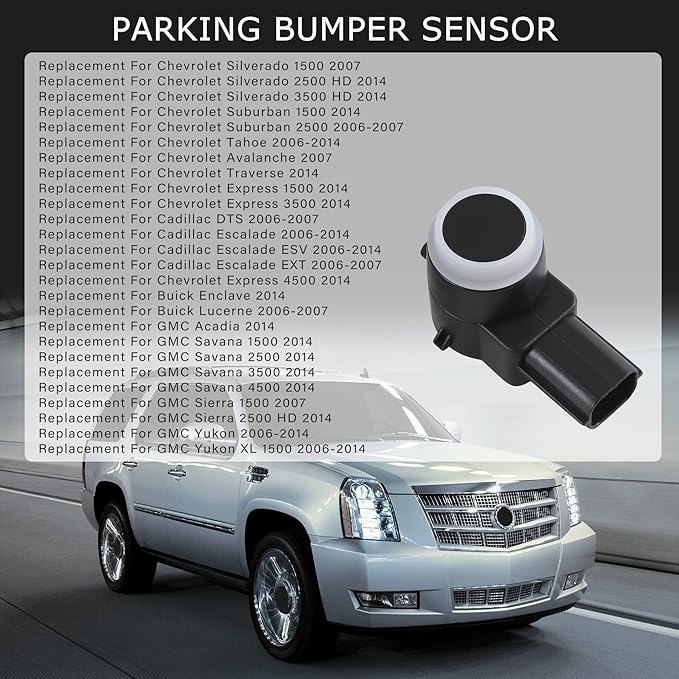 JDMSPEED Set of 4 Pcs Rear Bumper Backup Parking Sensor w/O-Ring Replacement for Chevrolet Cadillac GMC Chevy Saturn Buick Replaces 25961317 15239247 25961321 21995586 25962147 Parking Assist Sensors