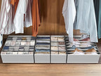 Simple Houseware Closet Underwear Organizer Drawer Divider Assorted 7 Pieces, Gray