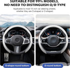 Frani Nappa Leather Steering Wheel Cover,Universal Fit 15 Inch-Premium Non-Slip Breathable Comfort Grip for Cars Trucks SUVs,Anti-Slip Durable Interior Upgrade White
