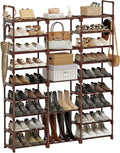 WOWLIVE 9 Tiers Shoe Rack Shoe Storage Shoe Organizer 30-35 Pairs Shoe Tower Unit Shelf Durable Metal Pipes with Plastic Conn
