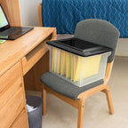 Sterilite File Box, Stackable Storage Bin with Lid, Organize Receipts, Bills, Taxes and Papers in the Home, Office, Clear Bas