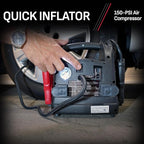 Schumacher Electric 800A Car Battery Jump Starter and Portable Power Station, 4-in-1 Solution, 150-PSI Air Compressor,