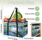 Reusable Grocery Bags Heavy Duty Shopping Bags Foldable Large Tote Bags with Long Handles & Hard Bottom