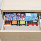 4 Pack Plastic Drawer Organizers for Home, Kitchen, Bathroom, Under Sink, Vanity, Medicine Cabinet and Office Use, White