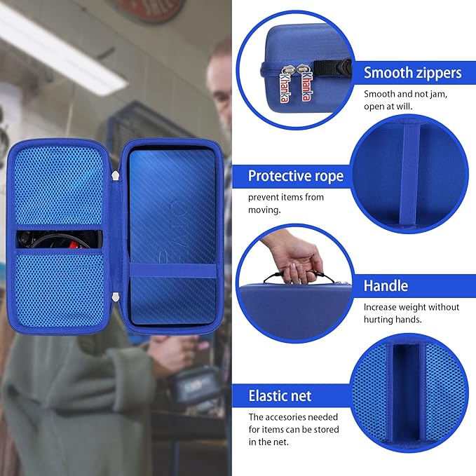 khanka Hard Travel Case Replacement for Halo Bolt 58830/57720 / Air 58830 / ACDC Max 55500 mWh Portable Emergency Power Kit, Portable Phone Laptop Charger, Case Only (Blue)