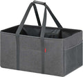 LHZK Standing Extra Large Utility Tote Bag with Metal Wire Frame and the Sides Rinforced, Extra Large Tote Bag with Handle,